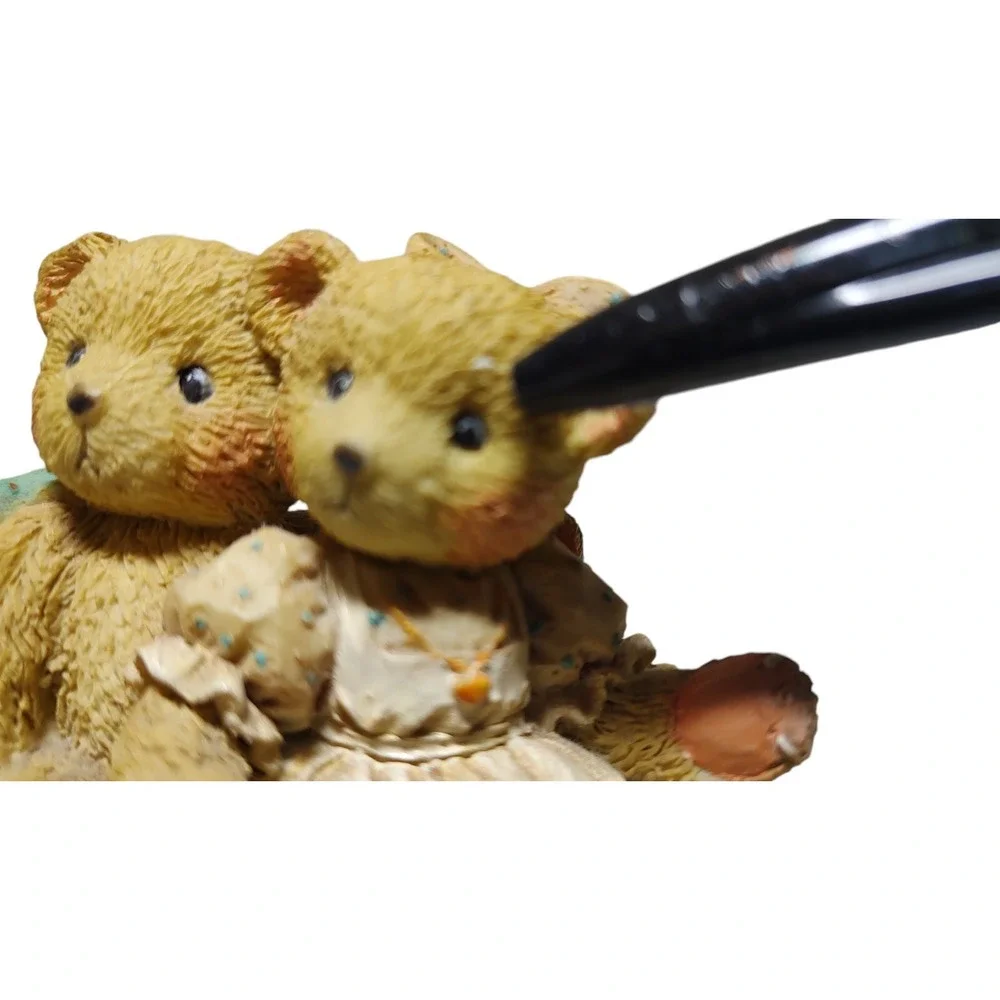 Vintage Hamilton Gifts Figurine Cherished Teddies Nathaniel and Nellie Twice SEE